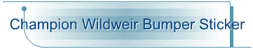 Champion Wildweir Bumper Sticker